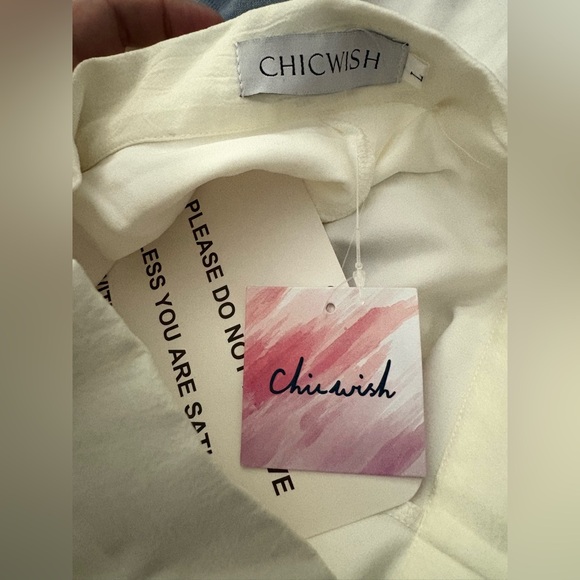 Chicwish Swing In The Breeze Skirt Organza Midi Skirt black/ivory NWT sz L - Picture 3 of 4